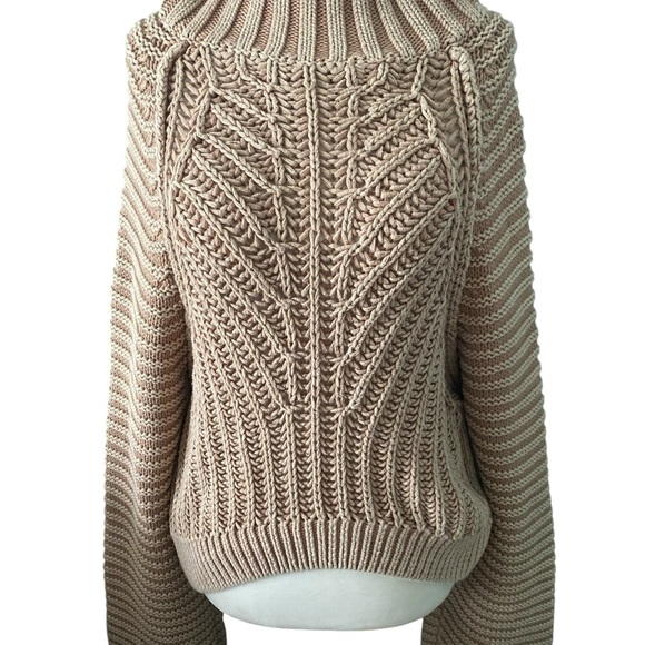 Free People Sweetheart Mock Neck Drop Dolman Sleeve Chunky knit sweater - Picture 4 of 14